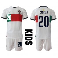Dětský Fotbalový dres Portugalsko Joao Cancelo #20 MS 2022 Venkovní Krátký Rukáv (+ trenýrky)